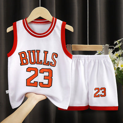 Enhance your child’s sportswear collection with this Basketball Wear Boys' Suit. Designed for active lifestyles, it offers comfort, durability, and a sleek, sporty look for every occasion.