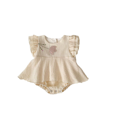 The Kids Summer Clothing Triangle Princess Dress is a beautiful, comfortable romper designed for warm weather. Featuring a delicate embroidered triangle pattern and a Korean princess-inspired design, it offers both elegance and fun. Perfect for summer out