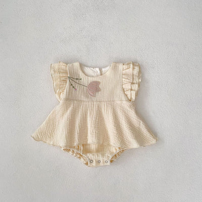 The Kids Summer Clothing Triangle Princess Dress is a perfect blend of style and comfort for your little one. This adorable romper features a unique triangle design and embroidered details, offering a Korean-inspired princess look. Made with soft, breatha