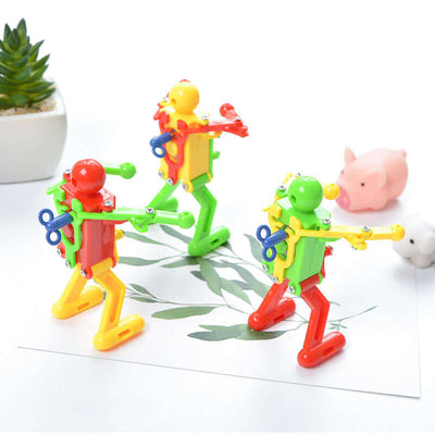 The Clockwork Dancing Robot is a fun and whimsical toy that brings a creative twist to playtime. With its clockwork-powered gymnastics moves, this small, novelty toy is perfect for keeping kids entertained while fostering hand-eye coordination and fine mo