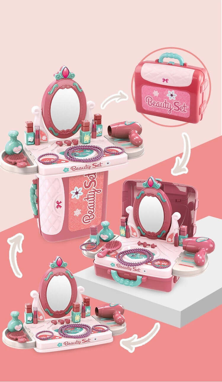 The Kids Toys Doctor Makeup Dresser Tools set is a fantastic way to spark your child’s imagination. This versatile set includes both doctor and makeup tools, allowing kids to engage in pretend play and mimic real-world activities. It helps develop creativ