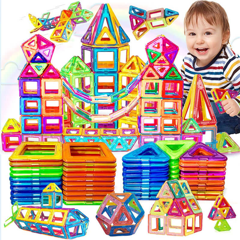 The Magnetic Building Blocks DIY Magnets Toys set offers endless creativity and fun for children. This designer construction set encourages kids to build various structures while developing problem-solving, fine motor skills, and spatial awareness. With s