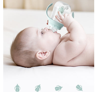Baby learn to drink cup