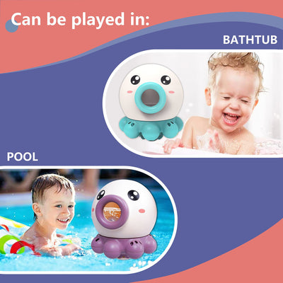 The Octopus Fountain Bath Toy is a vibrant and interactive toy that brings joy to both bath time and outdoor water play. With its rotating shower and water jet feature, it creates an entertaining fountain effect that delights children as they splash and p