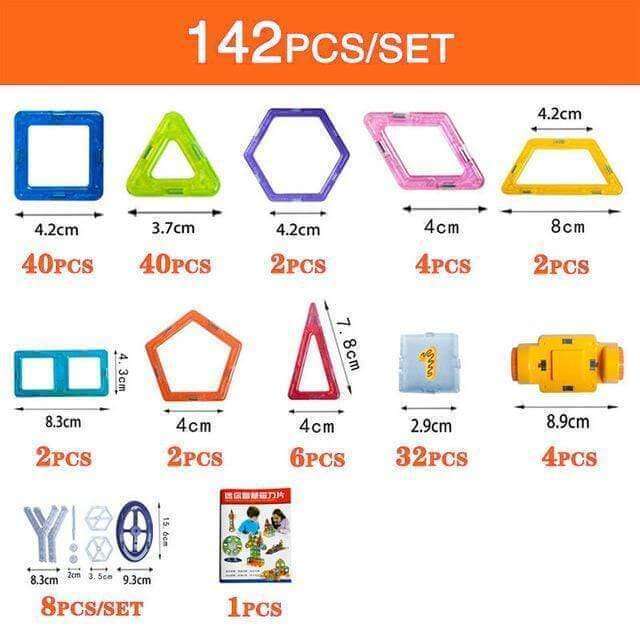 The Magnetic Building Blocks DIY Magnets Toys set is a fantastic tool for fostering creativity and learning in children. This versatile construction set features colorful magnetic pieces that allow kids to build and design various structures, enhancing th