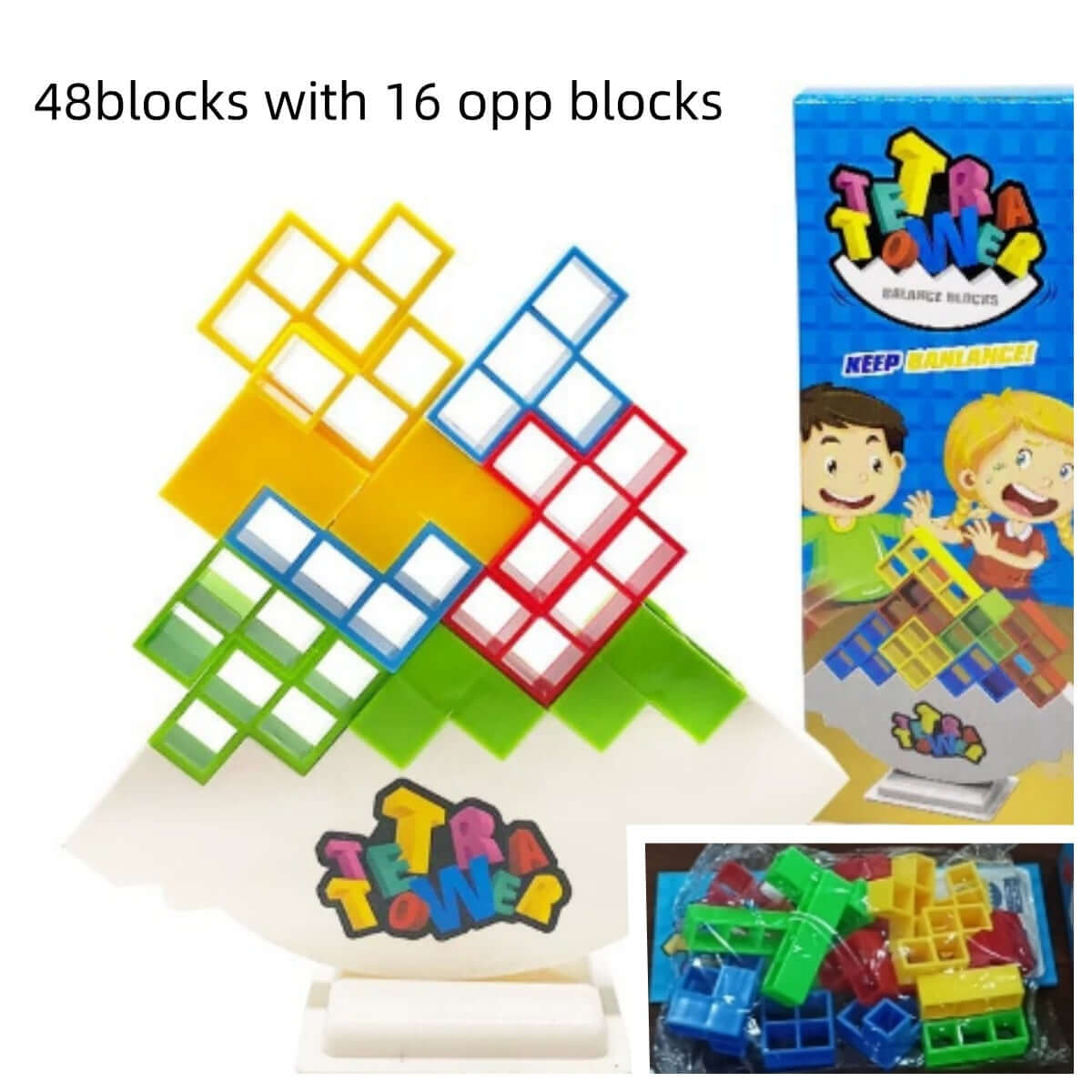 The Balance Stacking Board Game offers endless fun for kids and adults alike. This exciting tower block game challenges players to stack blocks with precision, developing their focus, balance, and problem-solving abilities. Ideal for family parties, trave